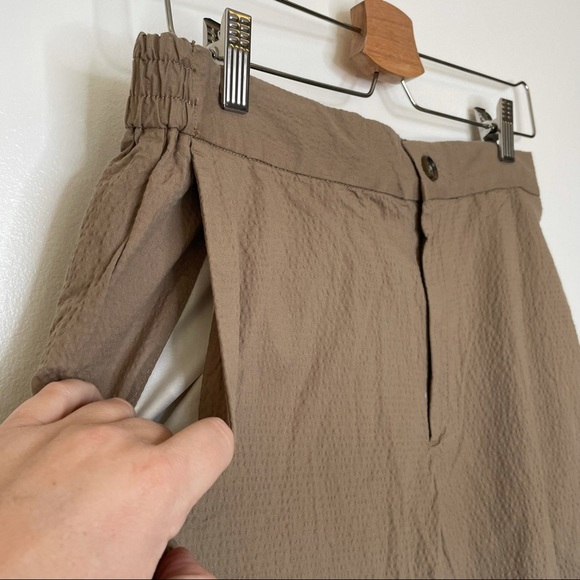 Banana Republic Slim Fit Mid Rise Drawstring Pants Khaki Texture Button … - Picture 5 of 13